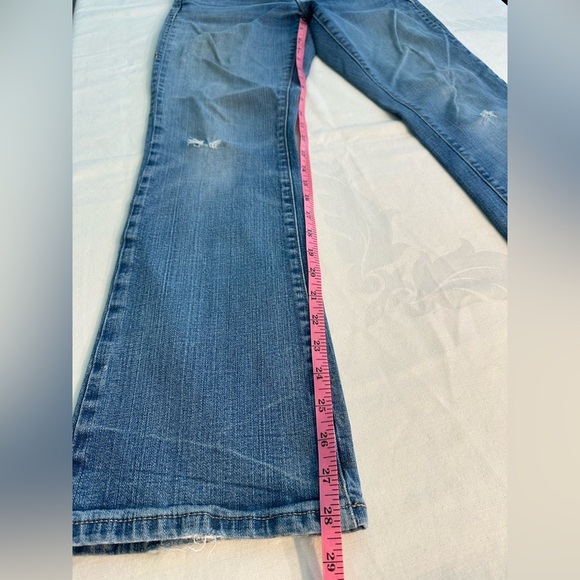 Levi’s 522 Ultra Low Boot Cut Jeans Distressed Pre-Loved Size 4/27 Relaxed Fit - Picture 8 of 10